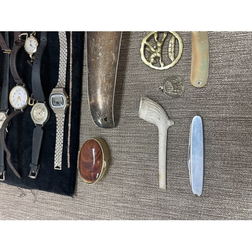 1249 - Mixed Lot to Include 9ct Gold Gents Wrist Watch, other Watches, Ingersoll Yankee Pocket Watch, Deco ... 