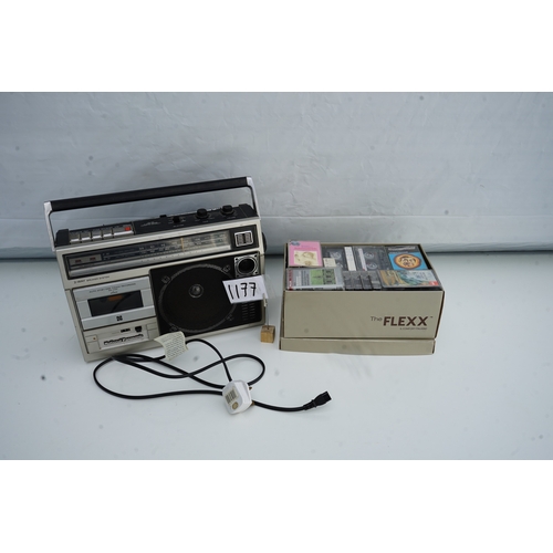 1253 - Vintage Panasonic Radio & Various Cassettes