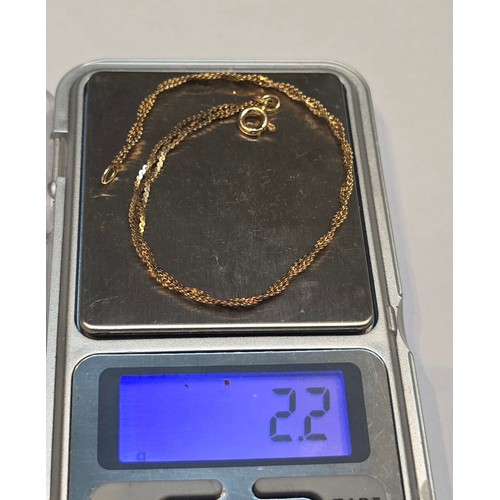 70A - 9ct Gold ladies bracelet