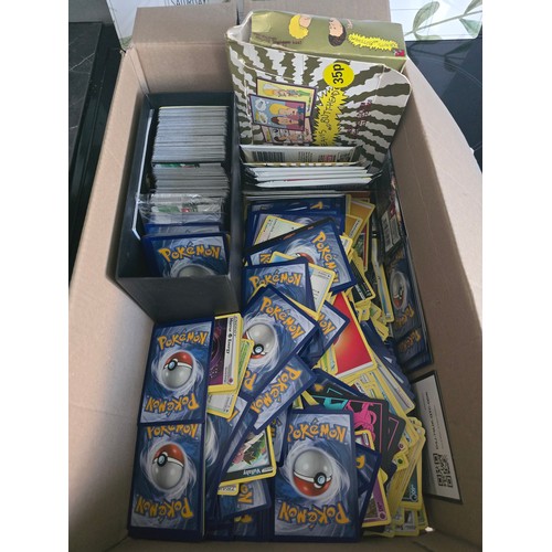 96A - Box of pokemon trading cards and other packs of trading cards etc.