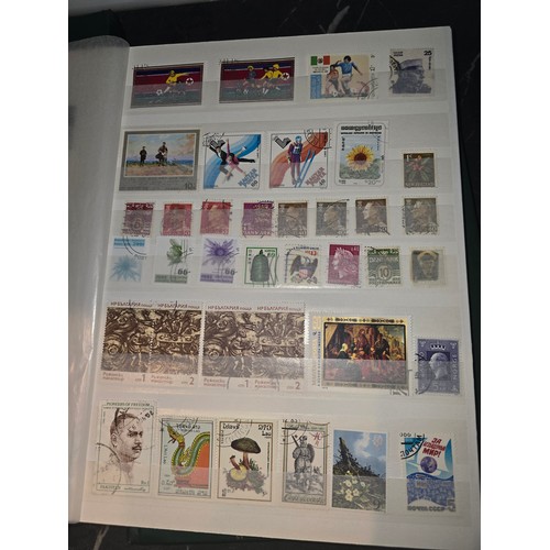 99A - 3x good albums of world stamps - small page example shown