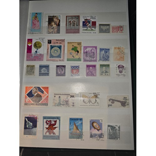 99A - 3x good albums of world stamps - small page example shown