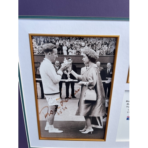 10C - Rod Laver Grand Slam Champion Signed Framed Ltd Edition Memorabilia 77cm x 57.5cm