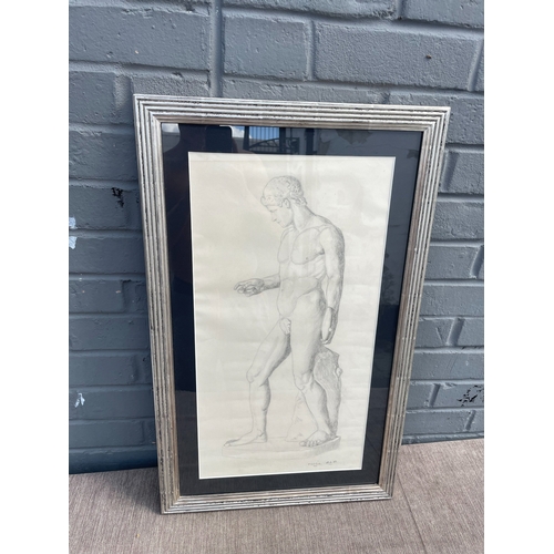 10E - Two 1930s Pencil Study's of a Nude Signed Moodie 42.5cm x 69cm