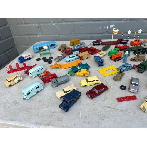 456 - Lot of Vintage 1960s Lesney Matchbox Cars, Buildings & Accessories including many rare examples