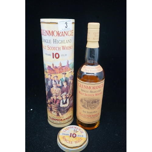 3 - Glenmorangie 10 year old Single Highland Malt Scotch Whisky