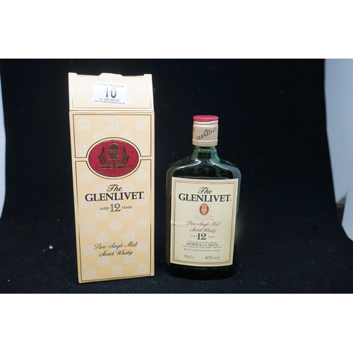 10 - The Glenlivet 12 Year Old Pure Single Malt Scotch Whisky