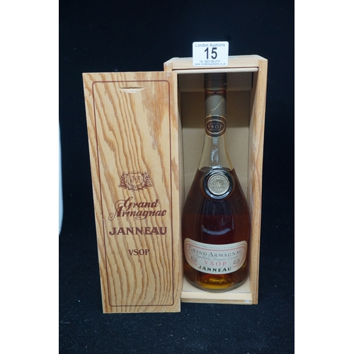 15 - Janneau VSOP Armagnac in Wooden Case