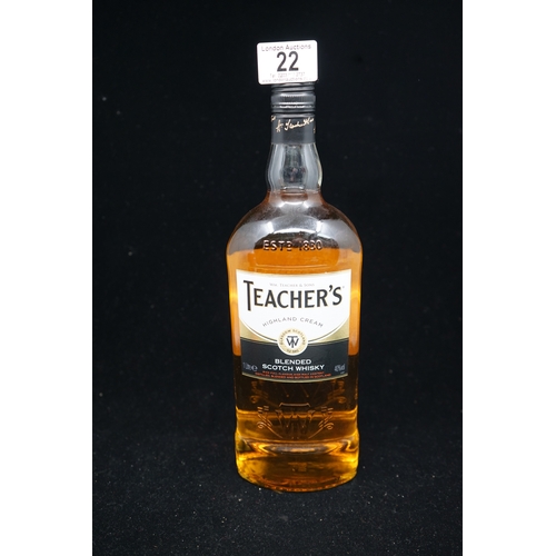 22 - Bottle of Teachers Whisky