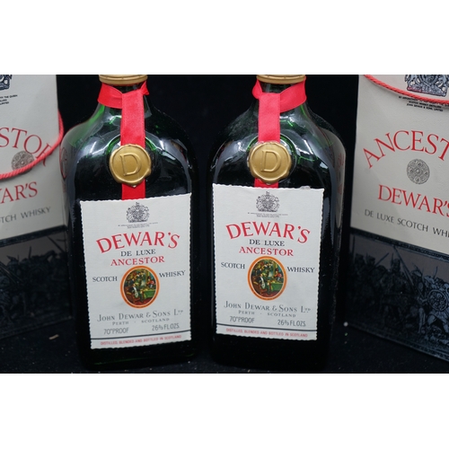 27 - 2 boxed bottles of Dewar's Ancestor Scotch Whisky