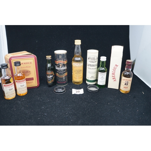 30 - Selection of Miniature Whiskeys