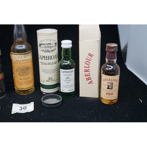 30 - Selection of Miniature Whiskeys