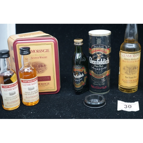 30 - Selection of Miniature Whiskeys