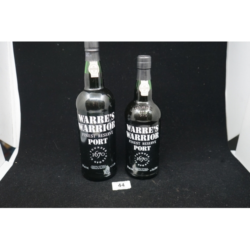 44 - 1 litre and 1 half litre Warre's Warrior Finest Reserve Port