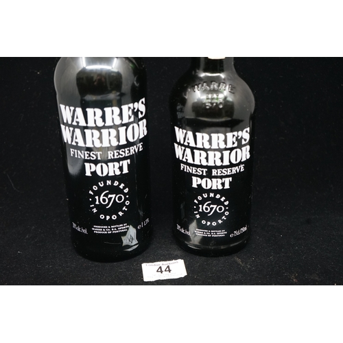 44 - 1 litre and 1 half litre Warre's Warrior Finest Reserve Port