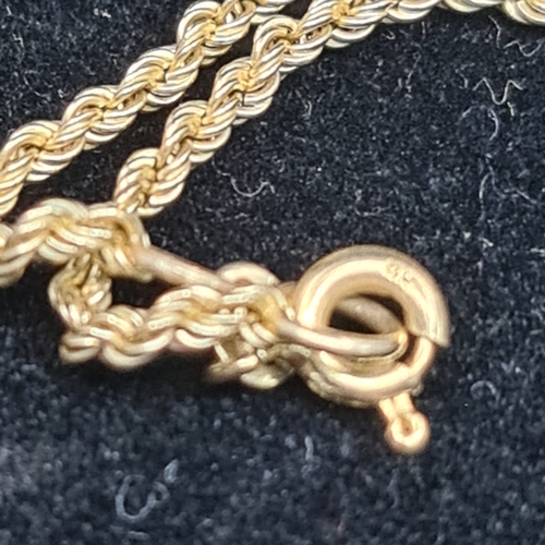 56a - 9 ct Gold Rope Chain