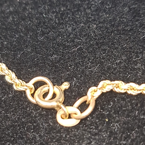 56a - 9 ct Gold Rope Chain