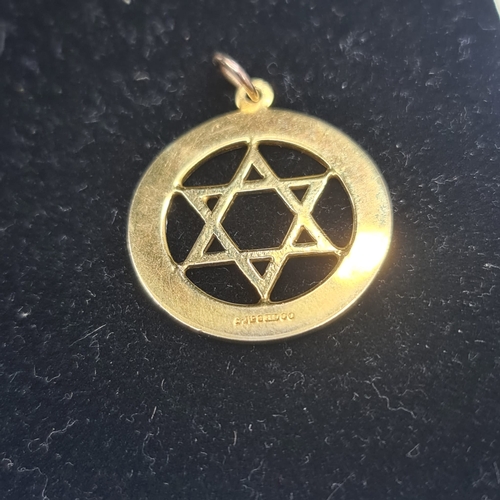 63a - 9ct Gold Star of David Pendant 4.67g