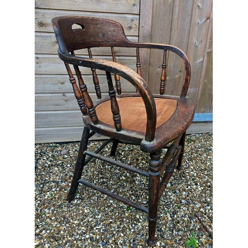 69 - Antique Elbow Desk Chair