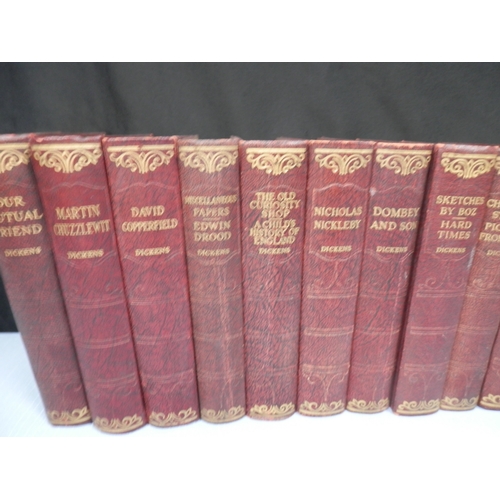 93 - Works of Charles Dickens 14 Volumes, published by Hazell Watson & Viney c.1920s/30s