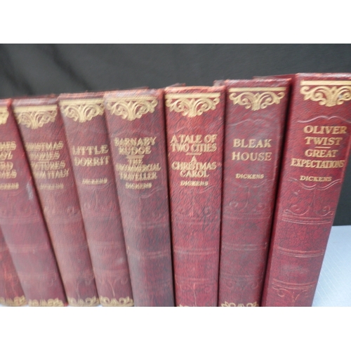 93 - Works of Charles Dickens 14 Volumes, published by Hazell Watson & Viney c.1920s/30s