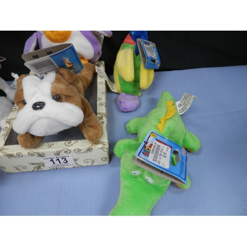 113 - Lot of Various Soft Toys incl. Harrods, etc