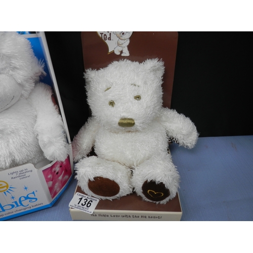 136 - Collection of plush toys including GloE Babies and Lickle Ted. (New & Packaged Vintage Stock)