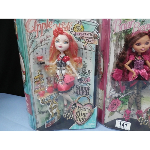 141 - Collection of Ever After High dolls including Apple White, Briar Beauty, and another Briar Beauty. (... 