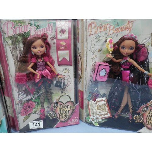 141 - Collection of Ever After High dolls including Apple White, Briar Beauty, and another Briar Beauty. (... 