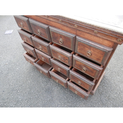 412 - Vintage Bank of Apothecary Drawers