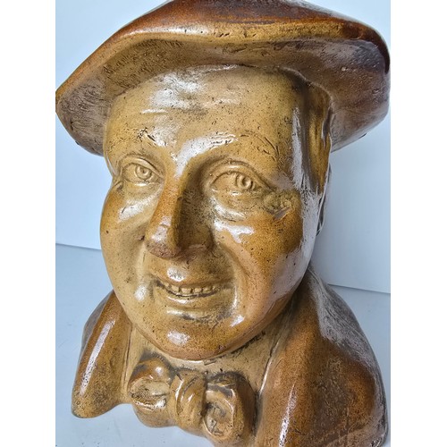 56G - Large salt glazed Tam O Shanter stoneware jug head