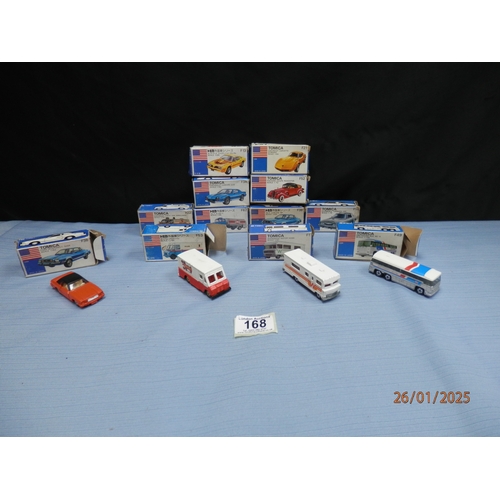 168 - Collection of Tomica (Japan) Boxed Diecast Models, All Mint condition unsold vintage dead stock.