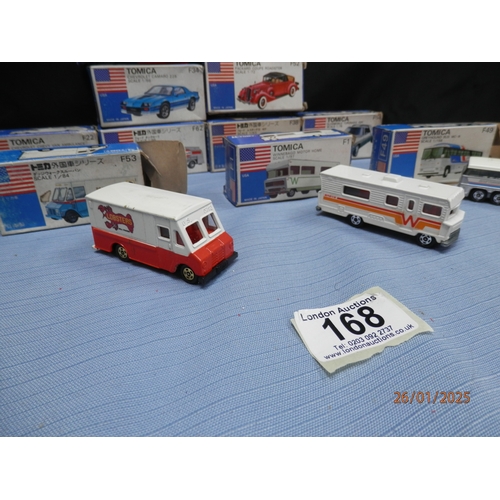 168 - Collection of Tomica (Japan) Boxed Diecast Models, All Mint condition unsold vintage dead stock.