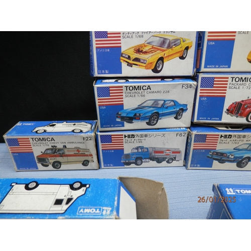 168 - Collection of Tomica (Japan) Boxed Diecast Models, All Mint condition unsold vintage dead stock.