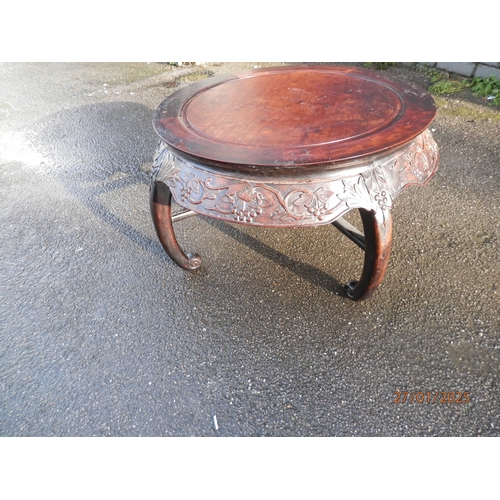 449A - Carved Chinese Rosewood Coffee Table