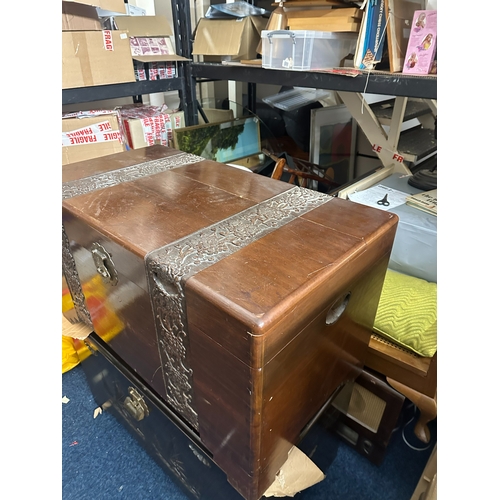 449C - Oriental Carved Wooden Camphor Chest