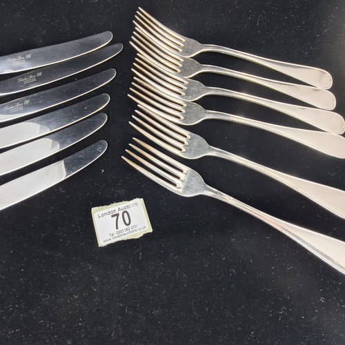 70a - Set of Norwegian 830 Silver Cutlery 920g