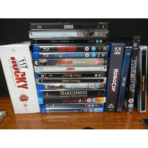 117 - Collection of Blu Rays and Steelbooks including Arrow Video Robocop, Rocky Heavyweight Collection, T... 