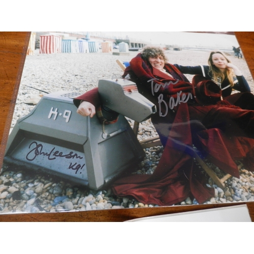 117A - Signed Photo of Tom Baker as Doctor Who and John Leeson as K-9