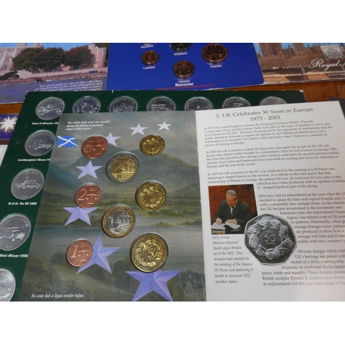 133 - Collection of Uncirculated Coins to include Shell Historic Cars, Millenium Coin and others together ... 