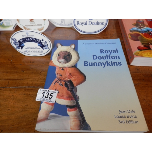 135 - Box of Collectables to include Royal Doulton Collectors Display Signs together with Two Royal Doulto... 