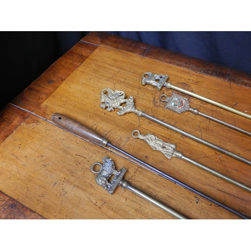 137 - Collection of Brass Fireside Toasting Forks (6)