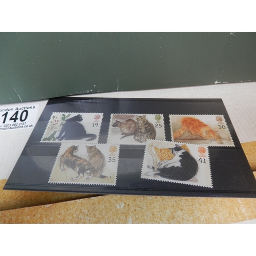 140 - After Elizabeth Blackadder The Cats Portfolio Five Watercolour Reproductions of Designs used on Roya... 