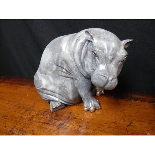 141 - Signed Roxy Winterburn 'Penelope' Limited Edition of 150 Hippo together with a Royal Doulton Stonewa... 