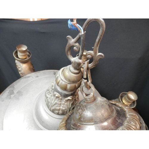 148 - Large Bronze Chandelier with Merlion decorations