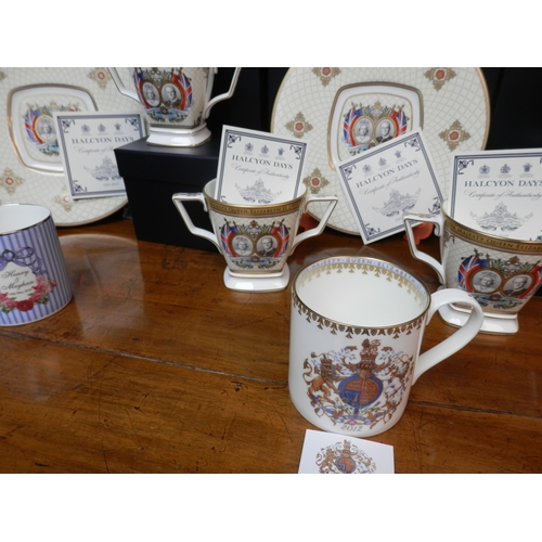 26 - Collection of Mint & Boxed Halcyon Days Royalty China (10 Pieces) together with a Buckingham Palace ... 