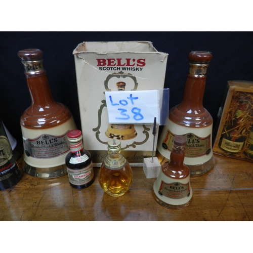 38 - A Good Collection of Sealed Whisky to Include Ltd Edition Wade Bells Bottles etc