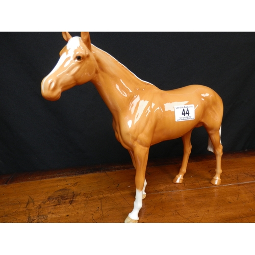 44 - Large Beswick Palomino Horse Figurine