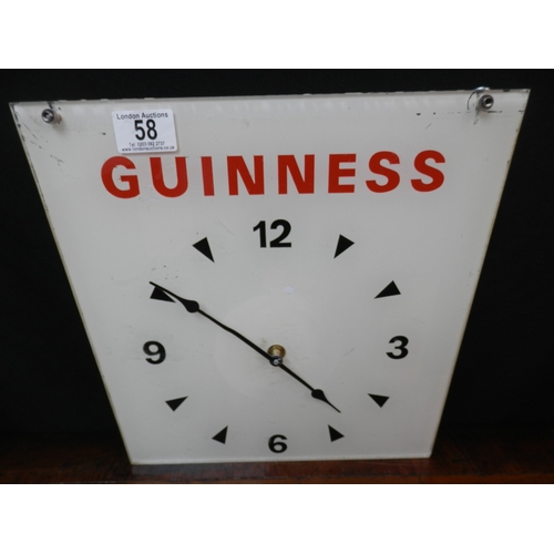 58 - Vintage Guinness Advertising Clock