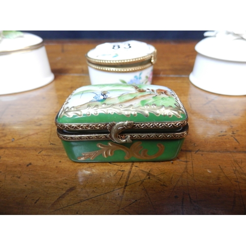 83 - Lot of Three Trinket Boxes to include Limoges